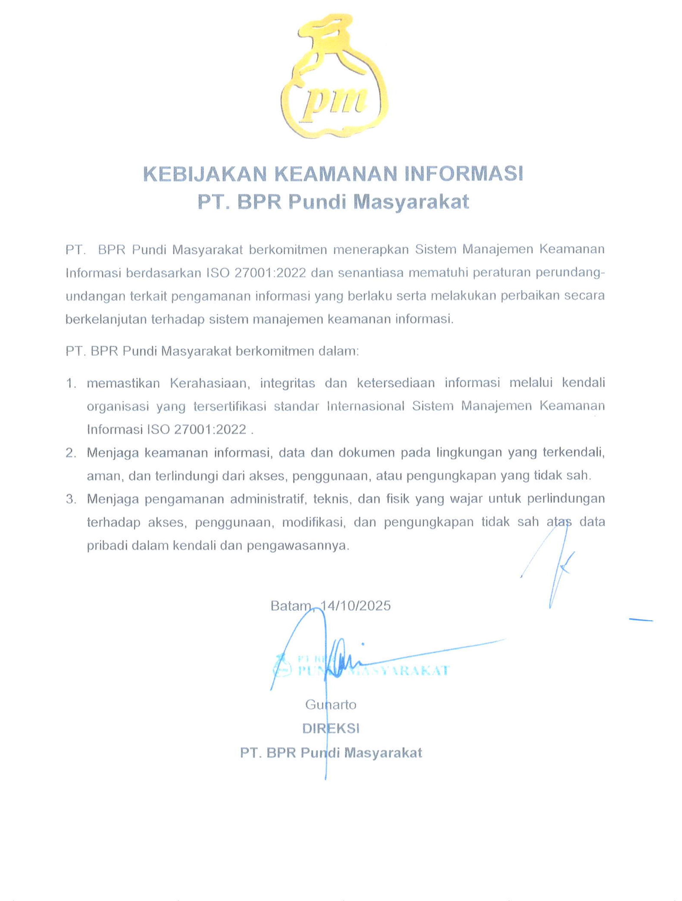 Kebijakan Keamanan Informasi